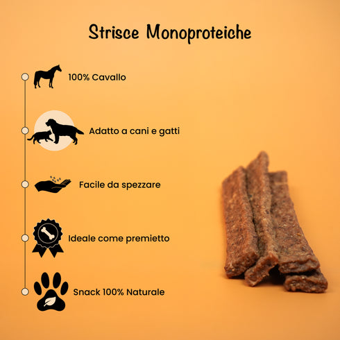 Strisce di carne essiccata di Cavallo (100 g)